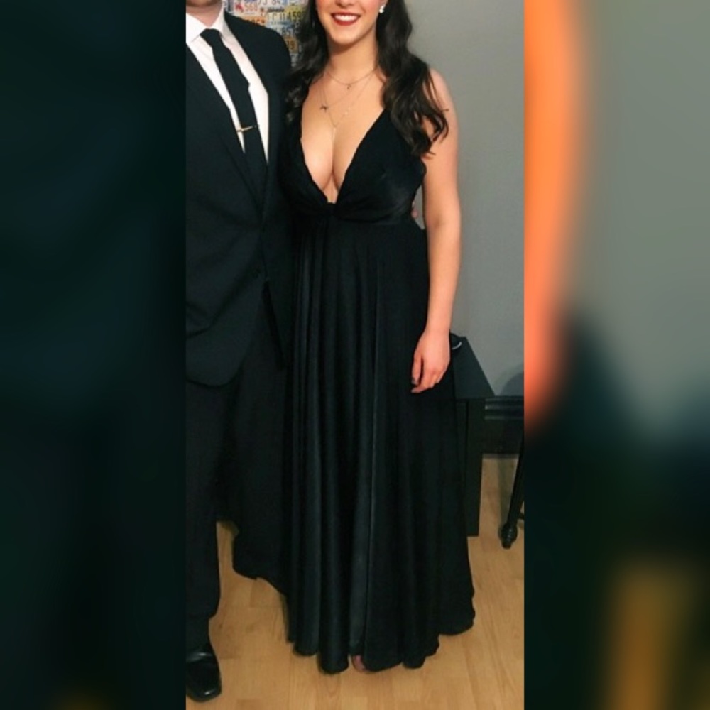 Formal low V dress